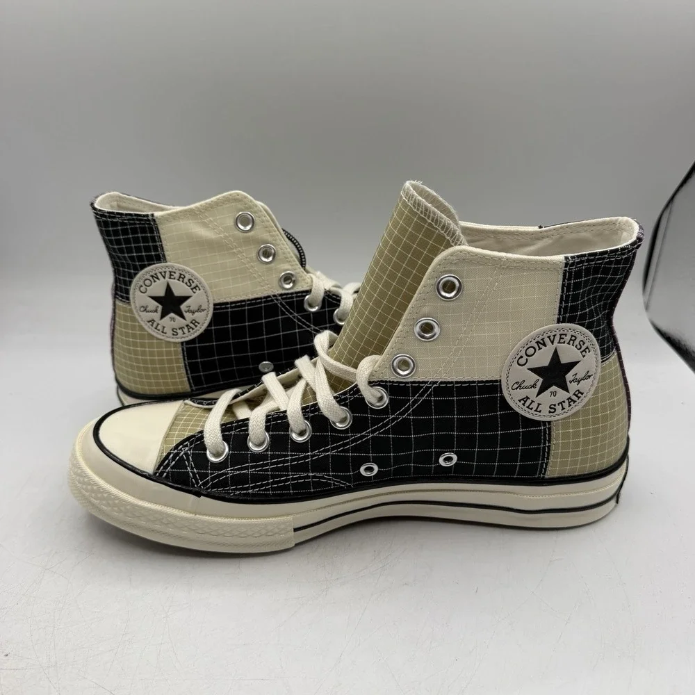 Converse Chuck 70 Hi Quad Ripstop Shoes Mens 8 Womens 10 Black/Oyster 166316C